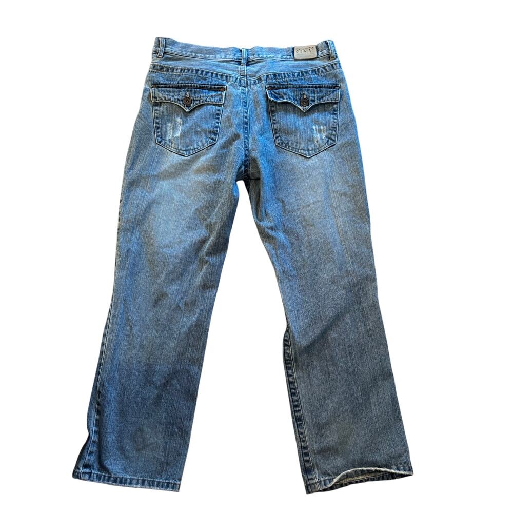 OTB One Tough Brand Men's Relaxed Straight Medium Wash Jeans Y2K Sz 38X32 - Picture 11 of 11